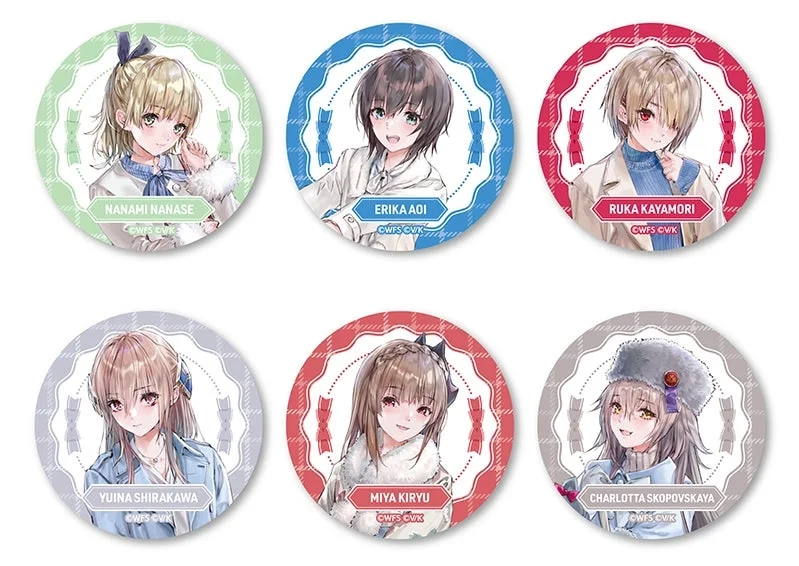 Trading Can Badges with Heaven Burns Red characters