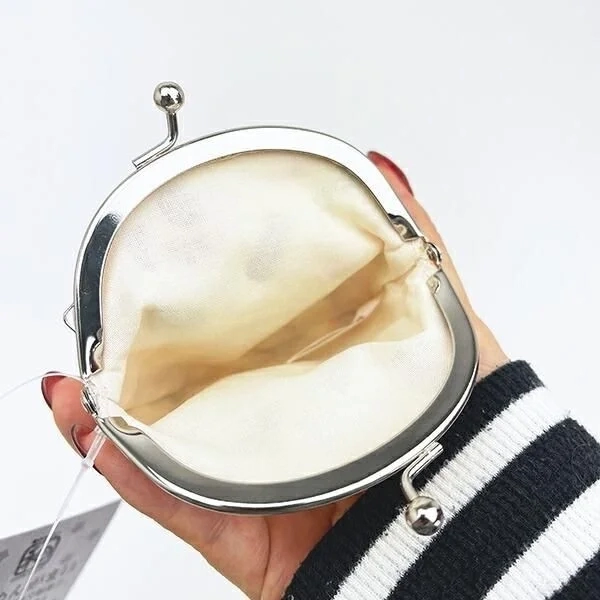 Small Gamaguchi Pouch Open