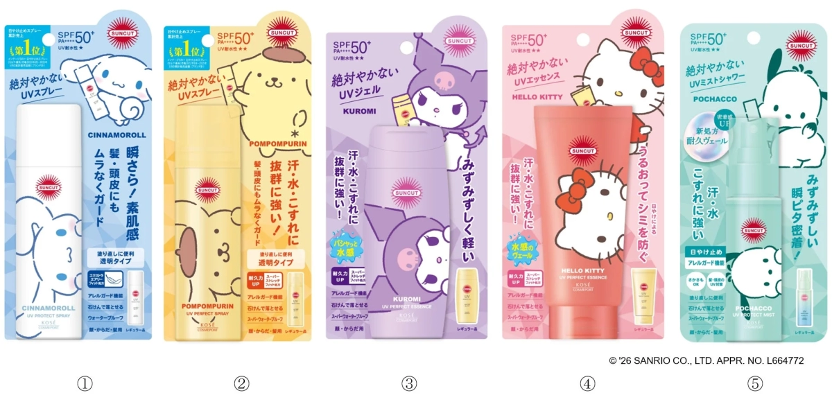 Sanrio Characters Suncut Product Lineup