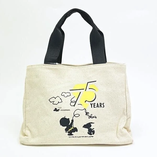 Peanuts 75th Anniversary Logo Tote Bag