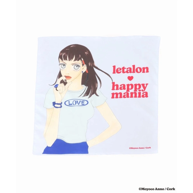 Cotton Handkerchief with LOVE Illustration