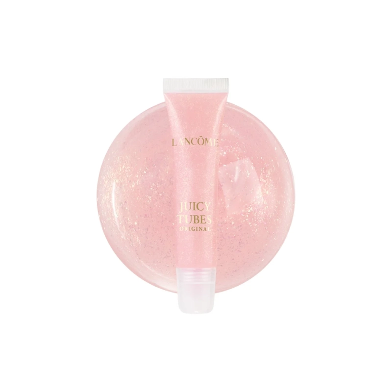 Pink Lancôme Juicy Tubes lip gloss on a glitter sphere
