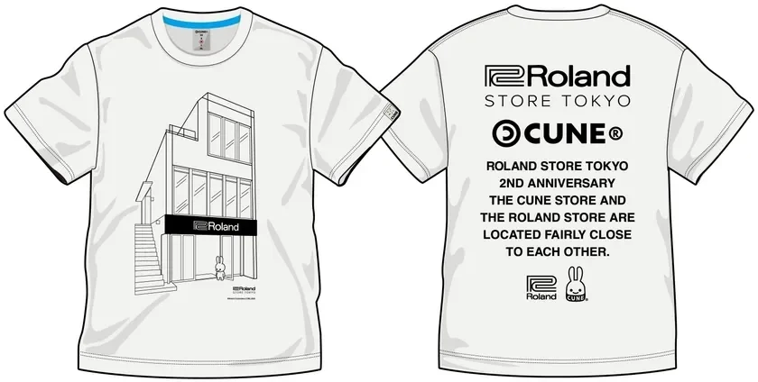 Roland Store Tokyo × CUNE T-Shirt (WHITE) Design