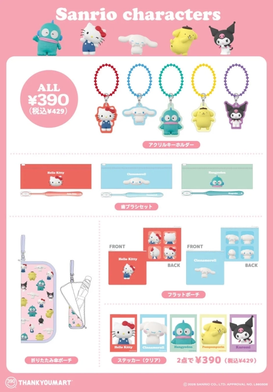Sanrio Characters product lineup overview