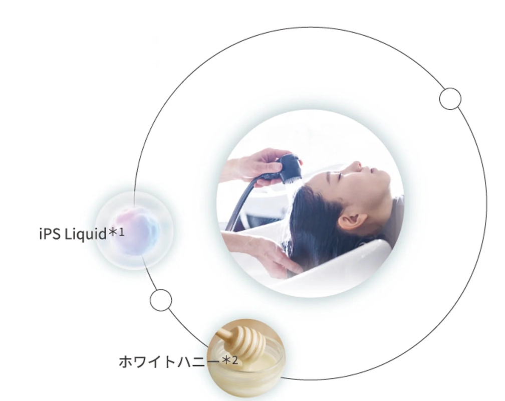 iPS Liquid and White Honey components for hair repair