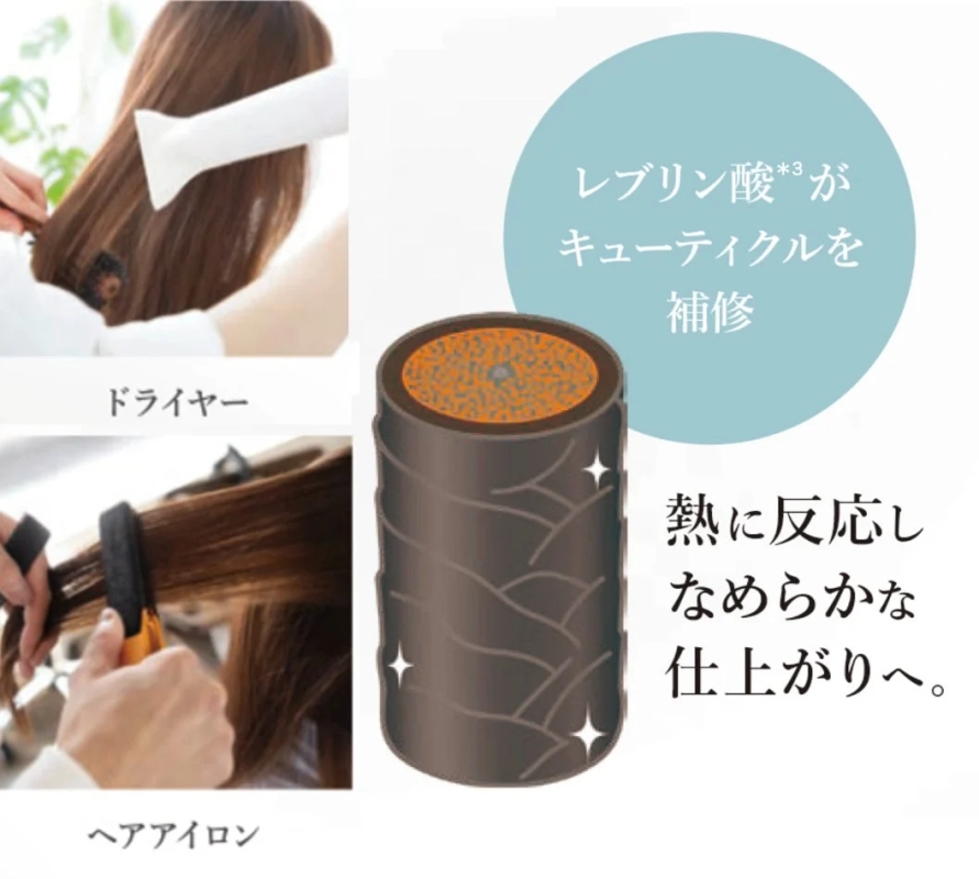 Hair repair mechanism with heat from dryer and iron