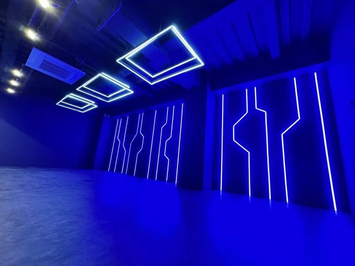 Futuristic Blue Neon Studio