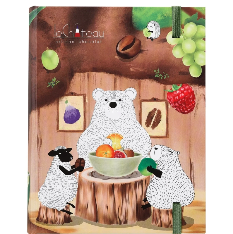 Animal Illustration with Chocolates