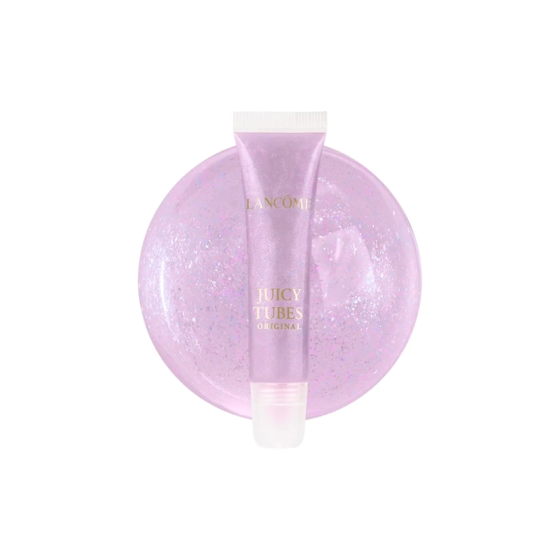Purple Lancôme Juicy Tubes lip gloss with glitter