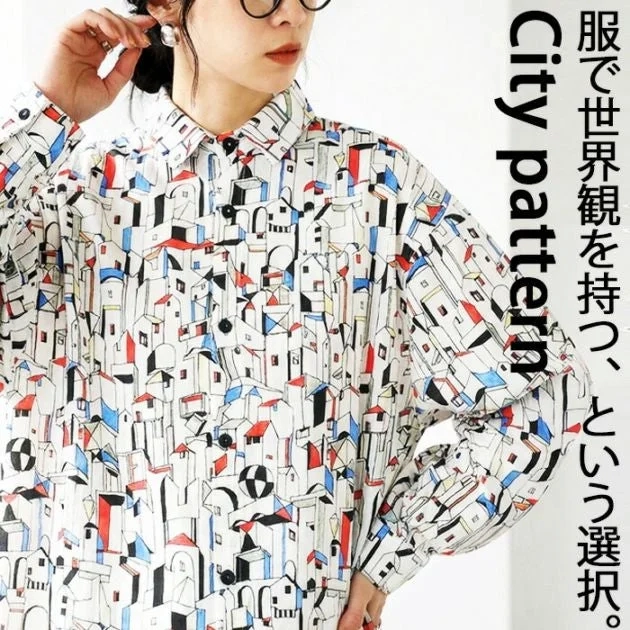 antiqua City Pattern Shirt