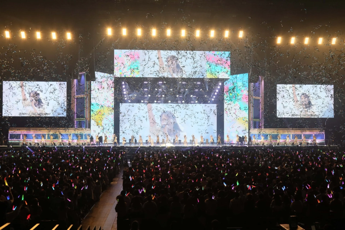 Concert Crowd with Light Sticks