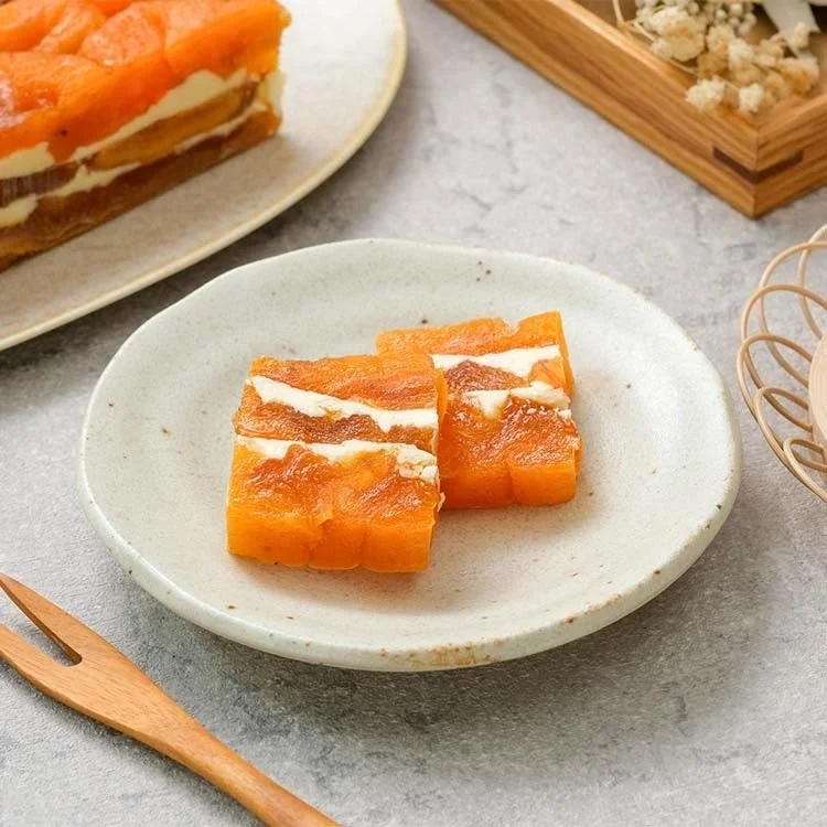 Plated Anpo Persimmon Butter Mille-feuille