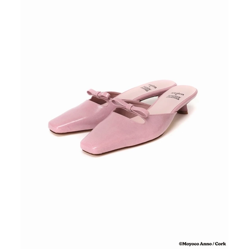 Pink Ribbon Mules