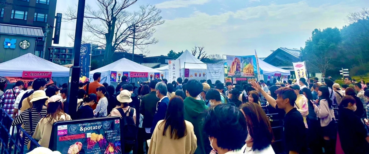 Crowd at food festival