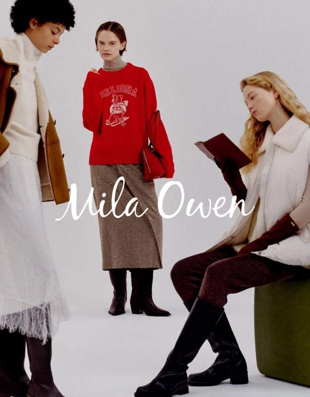 Mila Owen brand image with multiple models