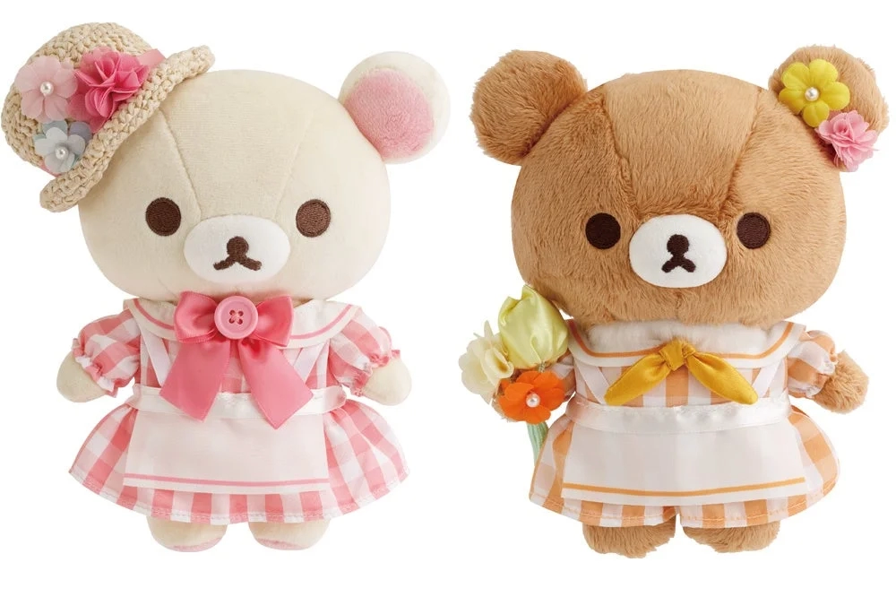Korilakkuma and Chairoikoguma plushies