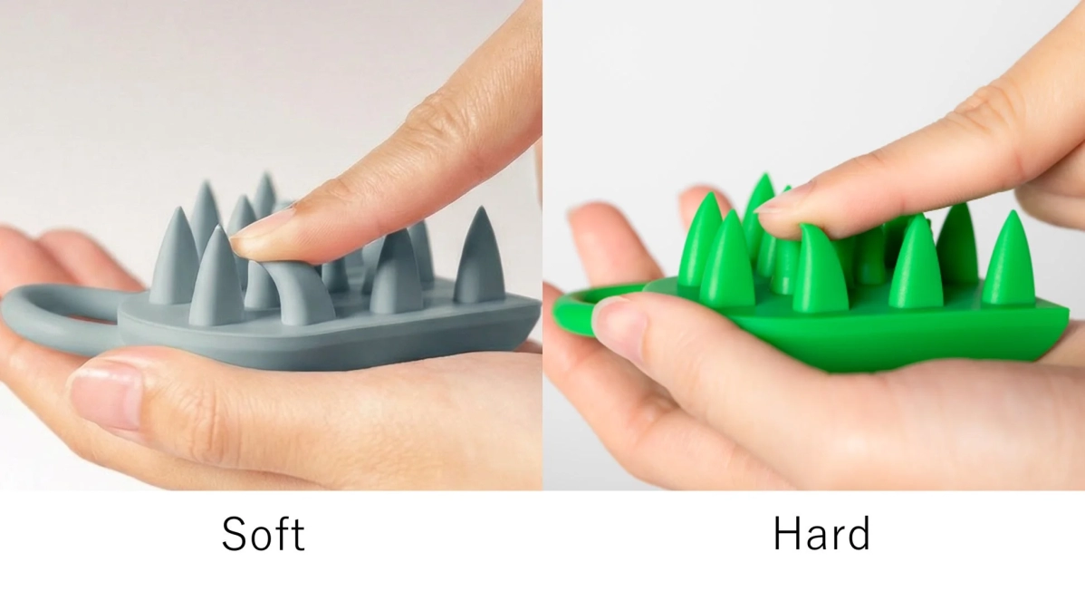 Soft vs. Hard Scalp Brush comparison