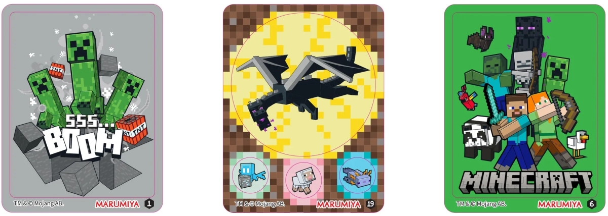 Minecraft Sparkling Sticker Designs