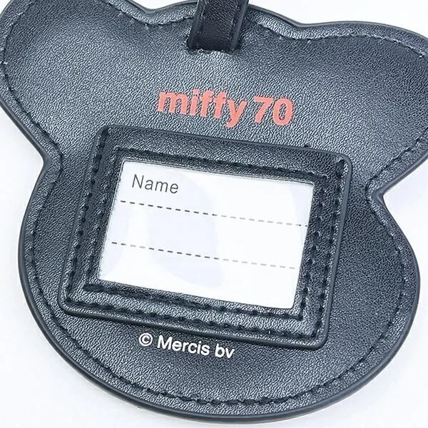 Back of Miffy name tag with name slot