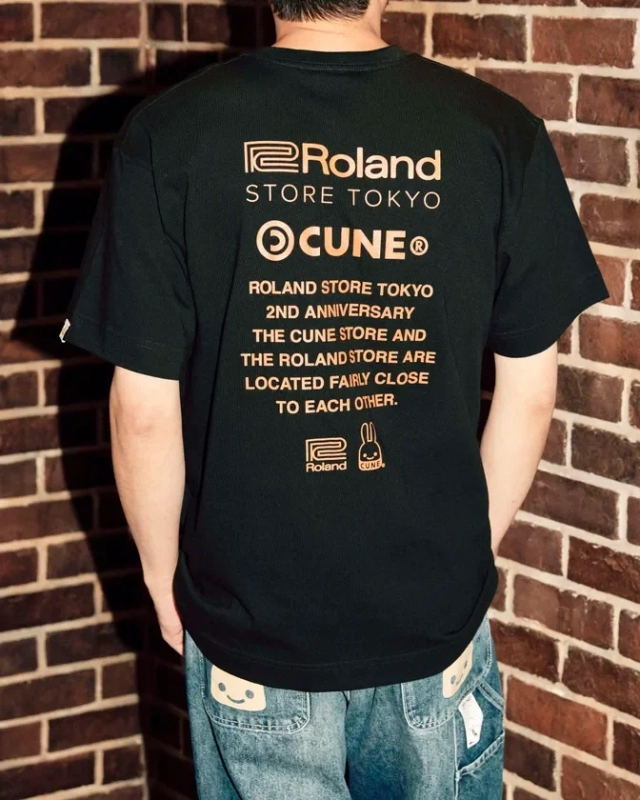 Roland Store Tokyo × CUNE T-Shirt (BLACK) Back