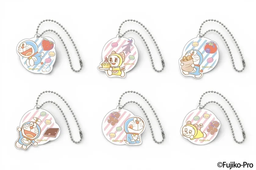 Six types of Doraemon and Dorami charms