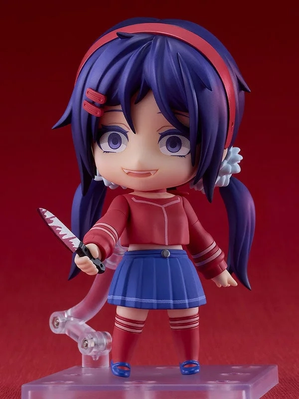 Mita Nendoroid with a bloody knife and a chilling expression