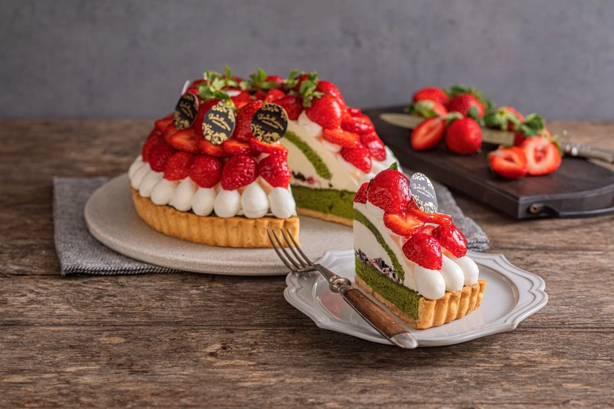 Strawberry and Matcha Tart