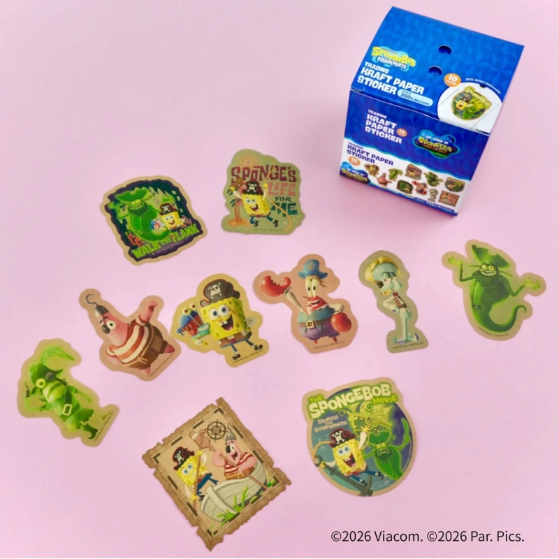SpongeBob Trading Kraft Paper Stickers
