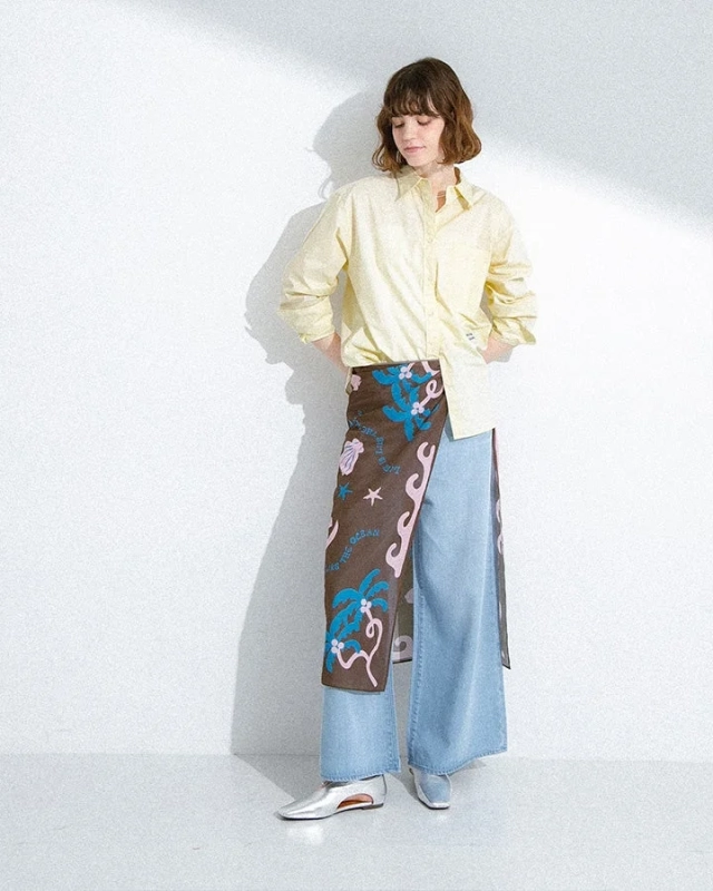 TOYAMEG Collaboration Scarf - Wrap Skirt Styling