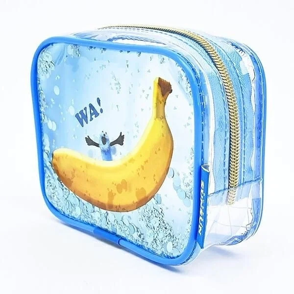 Transparent pouch with banana