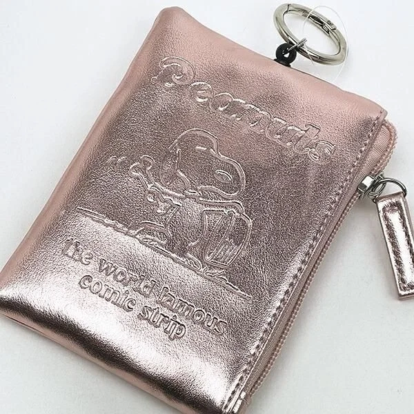 Pink Metallic Snoopy Pouch