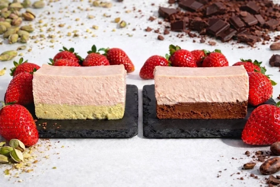 Strawberry Mousse Cakes