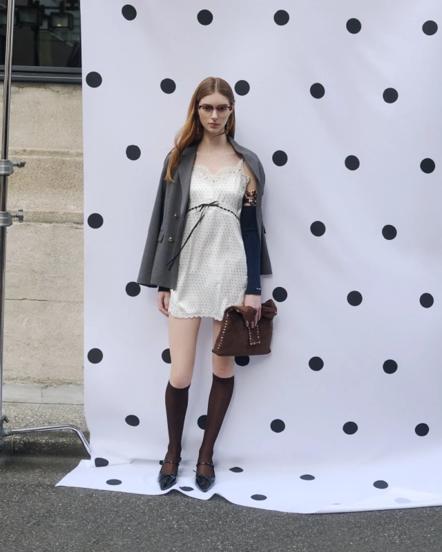 Polka Dot Dress and Blazer