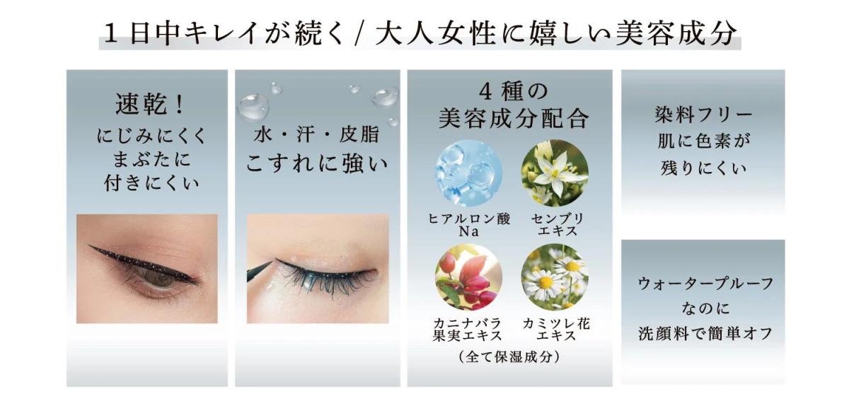 Eyeliner Long-Lasting Features and Beauty Ingredients