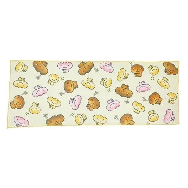 Koge-pan like characters on a pastel towel