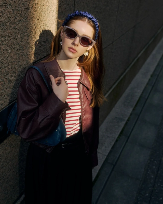 Red Leather Jacket Look
