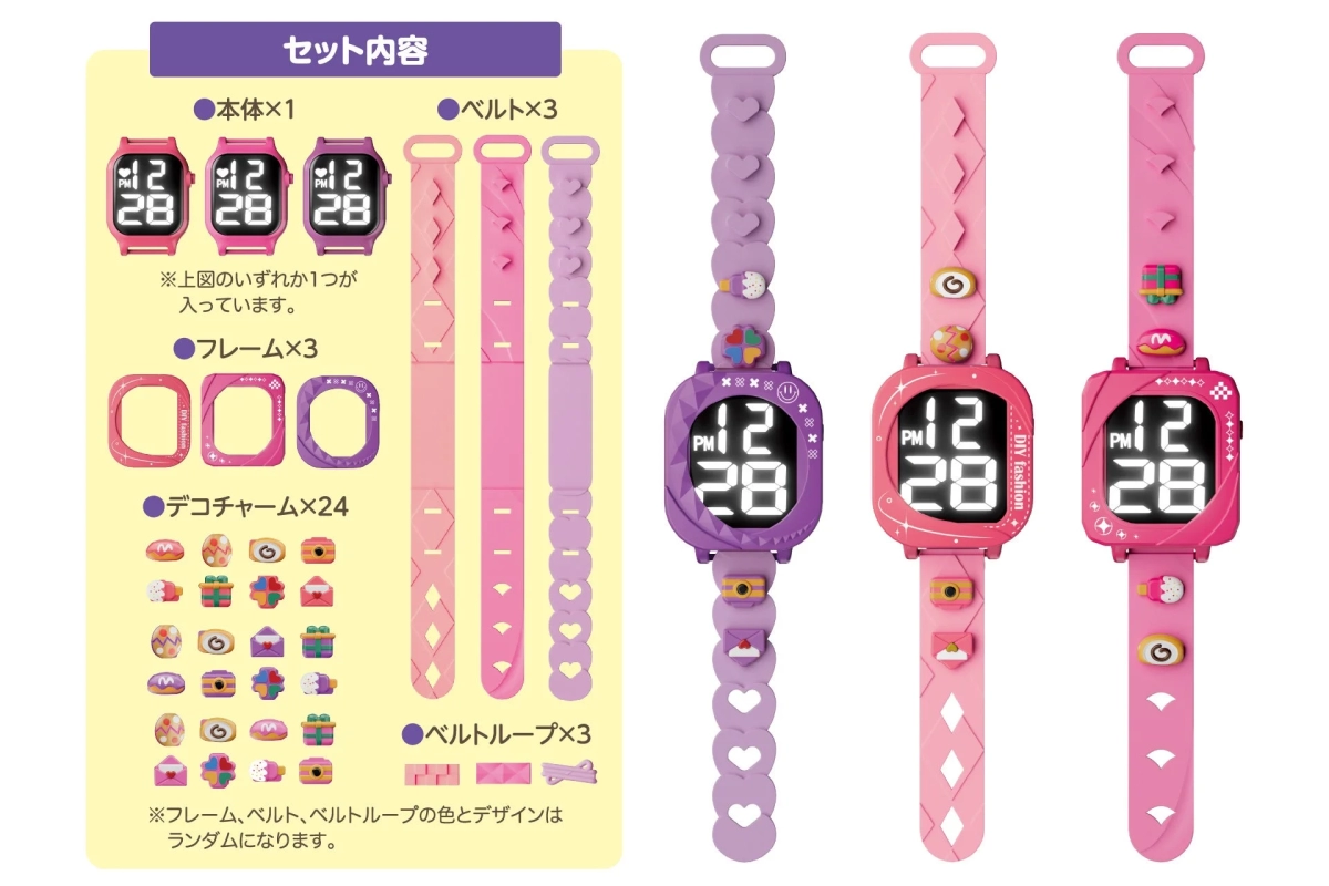 DIY Girly Digital Watch Set Contents