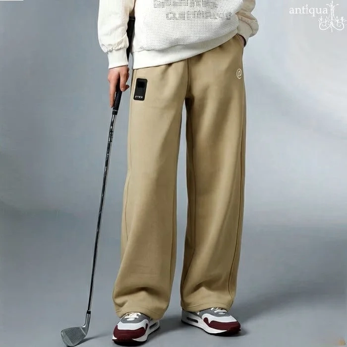 Brushed Back Wide Straight Pants