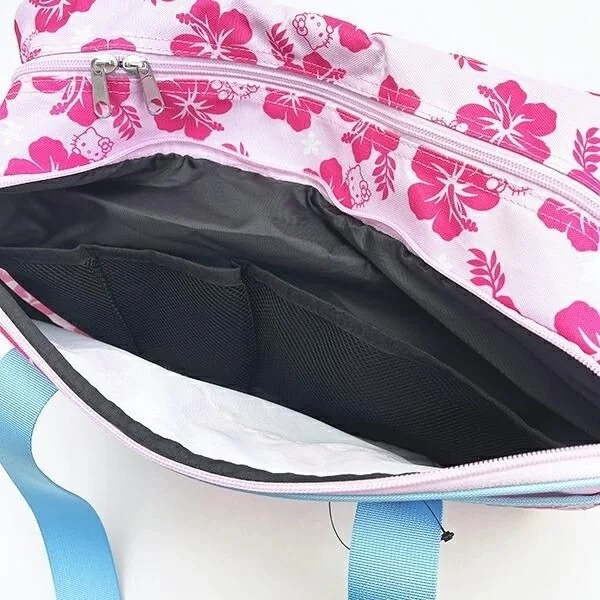 Inside of Pink Hello Kitty x LOVEBOAT School Bag with Pockets