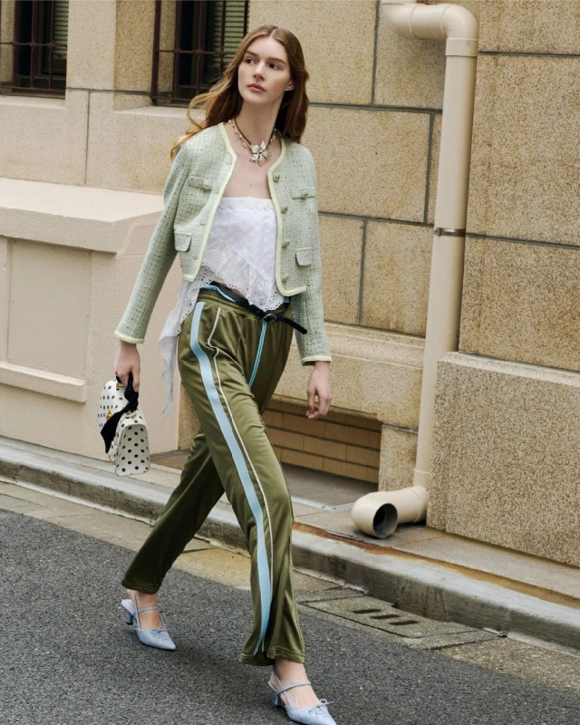 Tweed Jacket and Track Pants