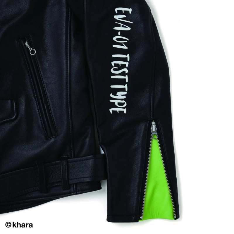 Sleeve zipper with neon green lining