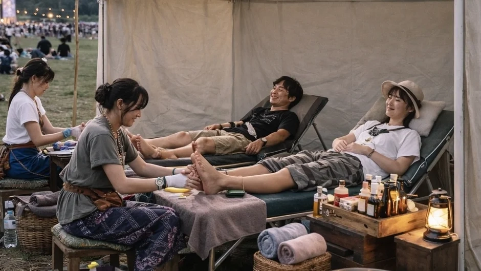 Foot massage booth