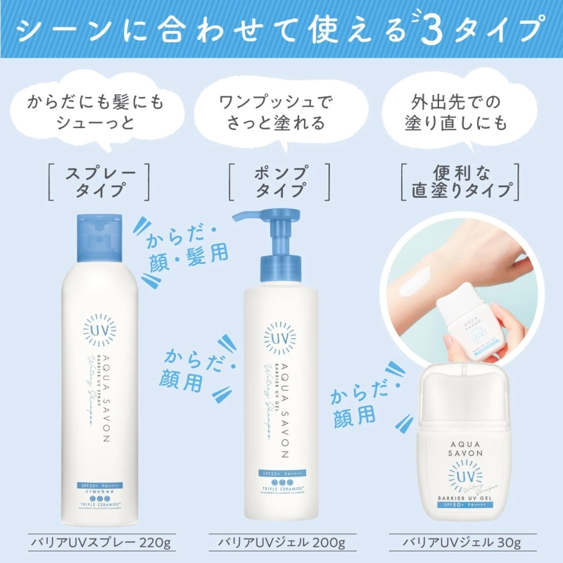 Aqua Savon Barrier UV Series Lineup