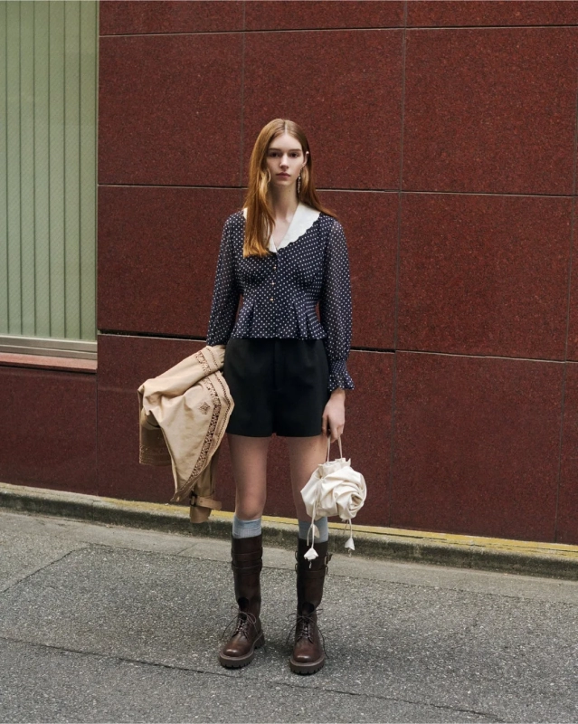 Polka Dot Blouse and Shorts