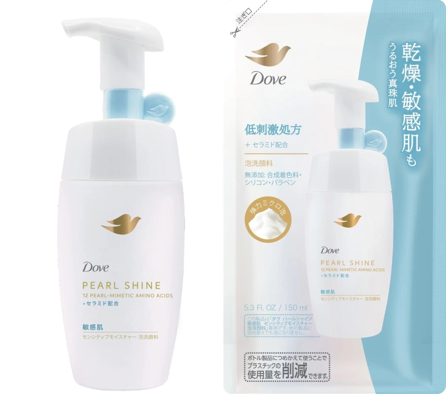 Dove Pearl Shine Sensitive Skin Moisturizing Foam Face Wash