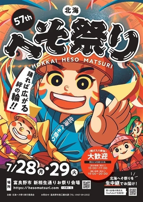 57th Hokkai Heso Matsuri Poster