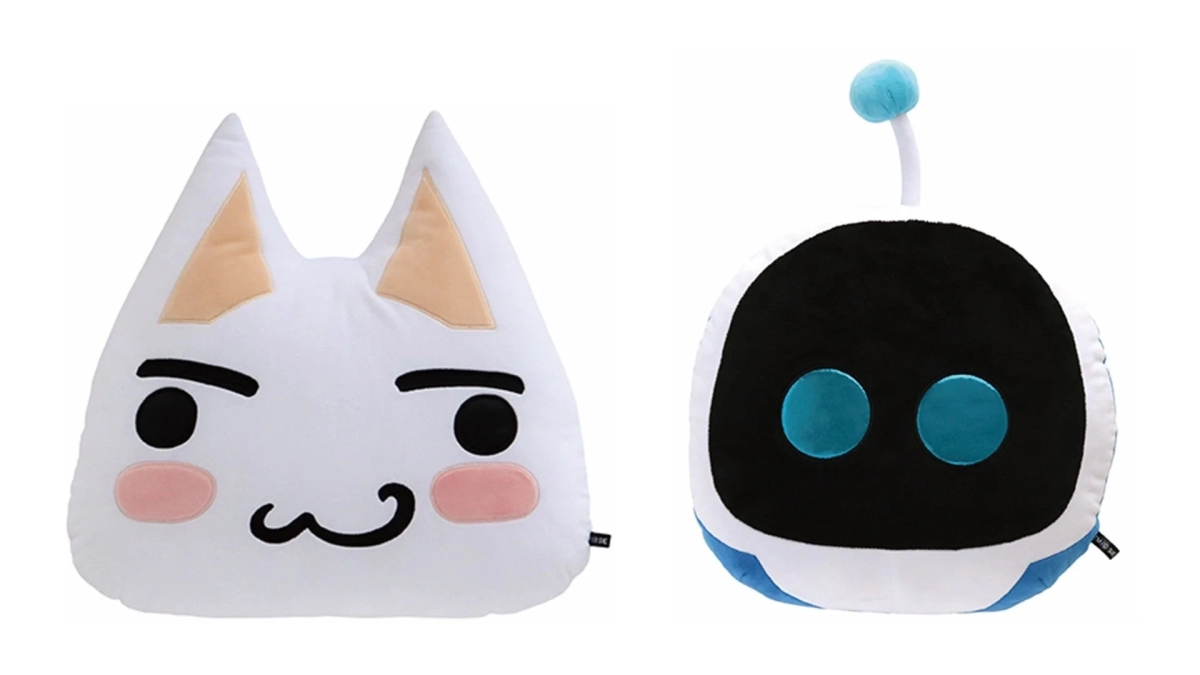 Toro and ASTRO BOT character cushions