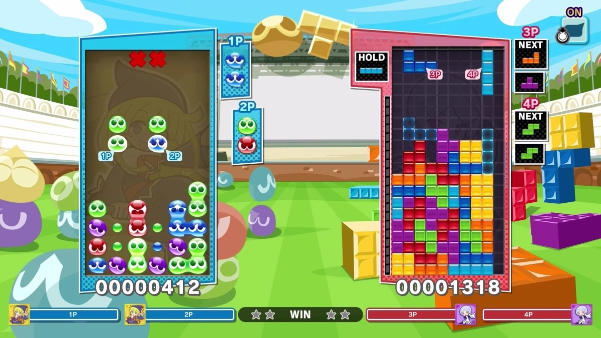 Puyo Teto Together Gameplay