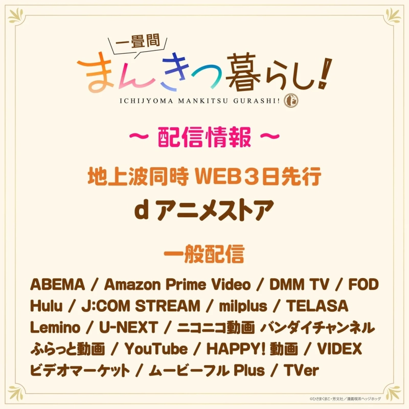 Anime streaming information