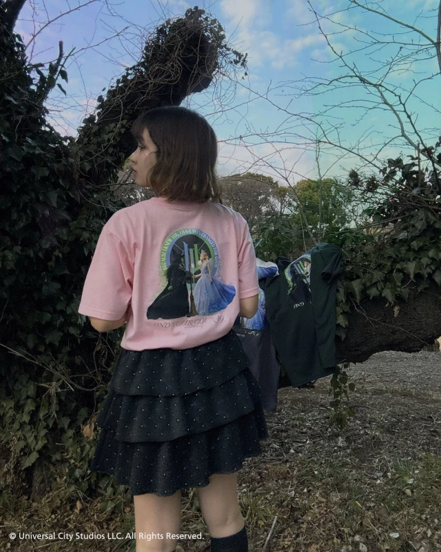 Model wearing AS KNOW AS plus WICKED T-shirt back